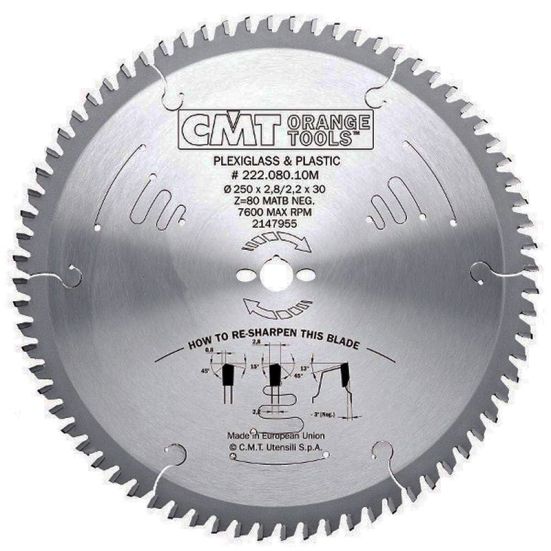 Диск пильный 300x30x2,8/2,2 -3° MATB Z=96 CMT 222.096.12M
