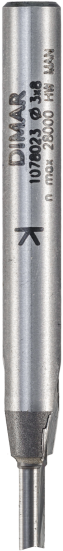 Фреза Dimar 1078023 пазовая монолит D3x8 L55 Zsolid 2 подходит для установки уплотнителя хвостовик 6 (L1-55 мм, L2-8 мм, D1-3 мм, D2-6 мм)