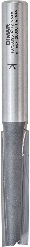 Фреза Dimar 1075839S пазовая стружка вниз D12,7x50,8 L107,5 хвостовик 12