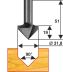 Фреза пазовая галтельная  V-обр 90° ф31,8мм, хв 8мм Энкор 28049 (L1-51 мм, L2-19 мм, D1-31.8 мм, D2- мм)