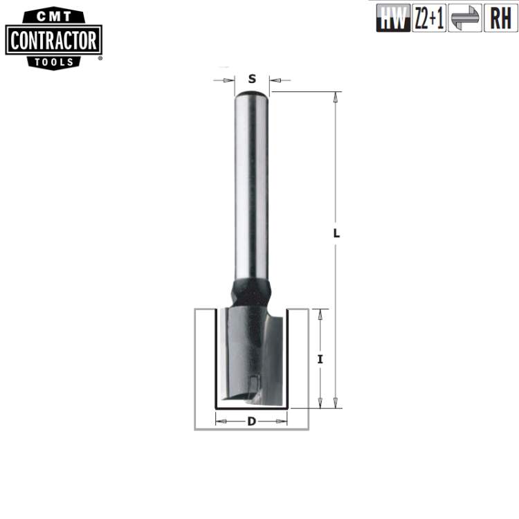Freud Nutfräser VHM D4 S8 Z2 - FR-04-10108P