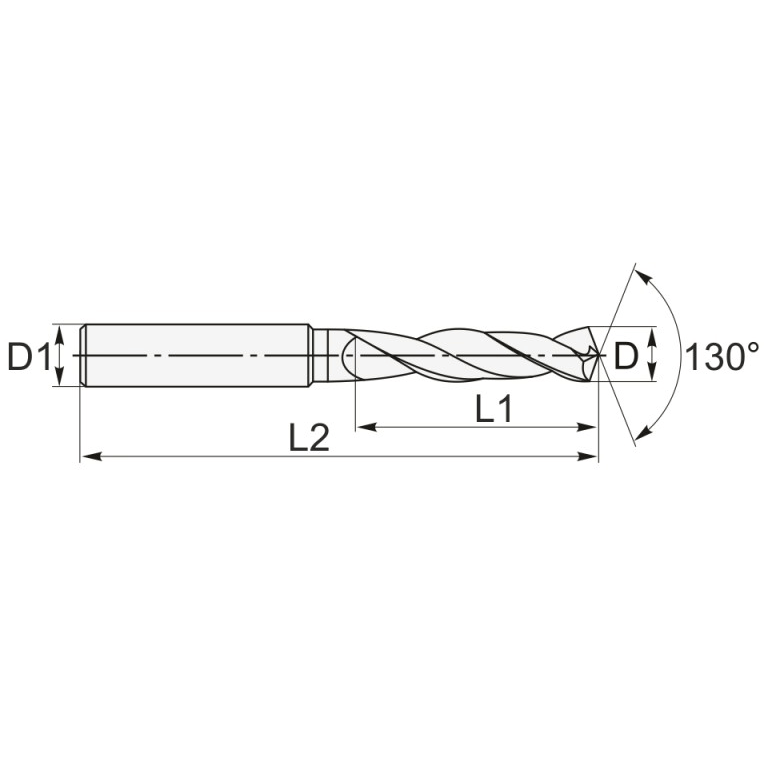Сверло твердосплавное по алюминию DJTOL DN3D033