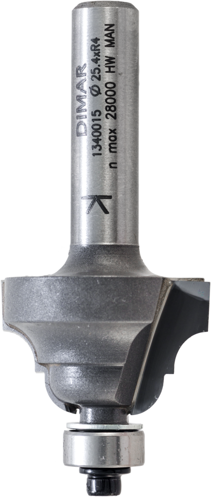 Фреза Dimar 1340015 фаска барокко R4 D25,4x16 L57,5 подшипник, хвостовик 8