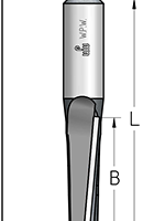 Фреза WPW PU61272 пазовая чистовая стружка Z2 D12,7 B38 L80 хвостовик 12