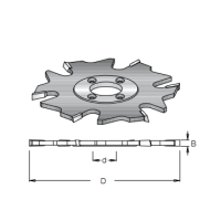 Фреза WPW NBC6020 ламельная Z6 D100 паз 4мм посадка 22 мм крепление винтами