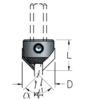Зенковка WPW AC35101L коническая левая на сверло прсадочное 5÷10 мм крепление хвостовик  D15,5 L19