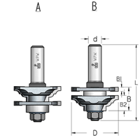 Фреза сменная WPW RG50000 для комплекта RG мебельный фасад D41 высота 11 глубина профиля 9,5