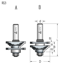 Фреза сменная WPW RG50000 для комплекта RG мебельный фасад D41 высота 11 глубина профиля 9,5