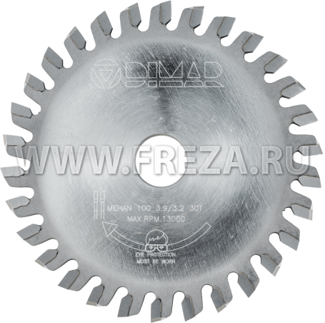 Пила Dimar 90200511 для алюминиевых стержней D100x15,87x3,9 Z24 ручные машины УШМ