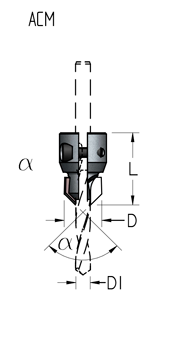 Зенковка  WPW ACS0000 регулируемая коническая  D11,3÷15,3 с набором 6 сверел 3, 3,5, 4, 5, 6