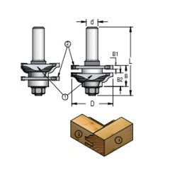 Фреза пазовая WPW NG41060 для комплектов RG и RGD мебельный фасад D41 высота 6,3 глубина профиля