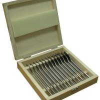 Набор сверл для дерева перовых, 6-25Х152 мм, 13 штук, деревянная коробка Энкор 19117