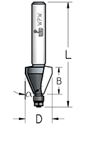 Фреза WPW SL00223 мини фаска угловая 22,5 гр B12 Z2 хвостовик 6
