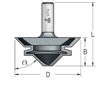 Фреза WPW FJ40002 соединений 90 и 180 гр D67 B30 хвостовик 12