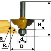 Фреза кром. калевочная ф34.9х14,4ммR4,8мм хв 8мм Энкор 46274