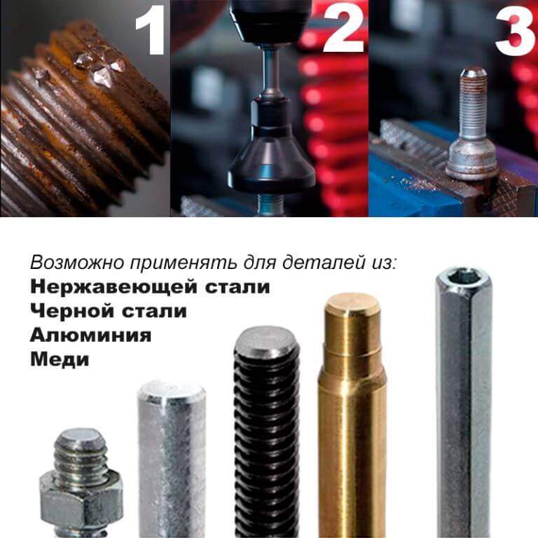 Фаскосниматель на круглых металлических деталях 3-20мм (насадка для шуруповёрта) PROCUT MC202.001 (L1- мм, L2- мм, D1- мм, D2- мм)