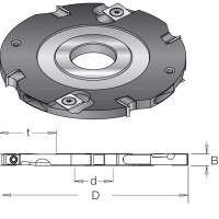 Фреза насадная Dimar 7210171 паз 10x55мм D180 Z4+8 сменные ножи посадка 30