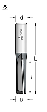 Фреза WPW PS51272 пазовая чистовая стружка Z2 D12,7 B32 L73 хвостовик 12