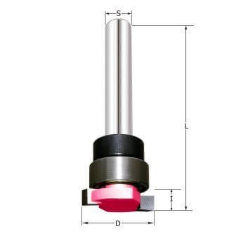 Фреза "нижний паз" (верхний подшипник) Z=2 D=15.88x3.175x41 S=6 (подш. 12.7мм) PROCUT 180209-1P (L1-41 мм, L2-3.175 мм, D1-15.88 мм, D2-6 мм)
