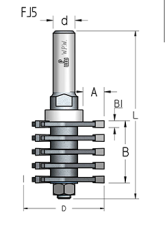 Фреза WPW FJ50002 прямой шип для ящиков D47,6 B36 хвостовик 12