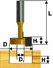 Фреза паз конструкционная ф9,5мм Т-обр хв 12мм Энкор 10514