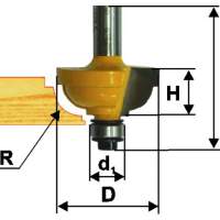Фреза кром. калевочная ф34,9х17мм R9,5мм хв. 8мм Энкор 46298