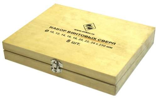 Набор сверл для дерева винтовых 10-24Х230 мм, 8 штук Энкор 20949