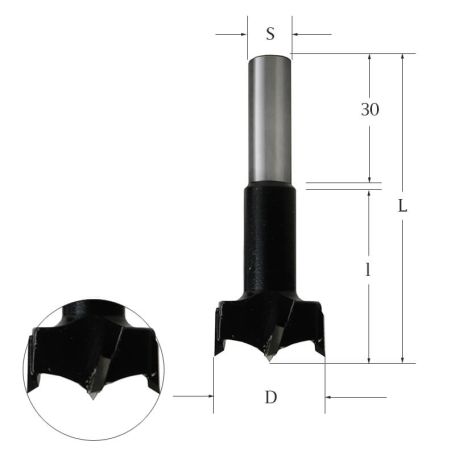 Сверло присадочное для ЛДСП чашечное 35х70х10 левое Woodwork 369.350.L