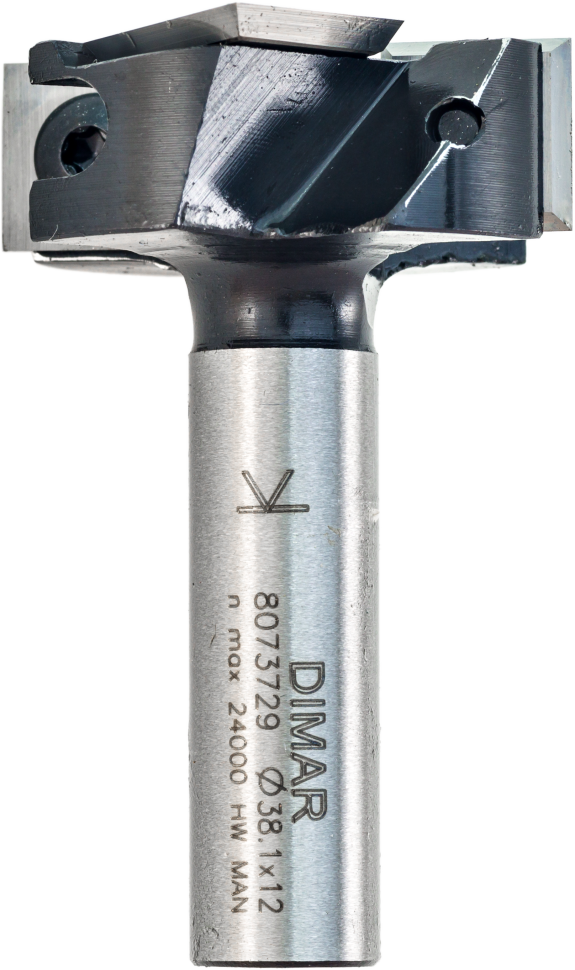 Фреза Dimar 8073729 выравнивание 2+2 сменные ножи D38,1x12 L57,5 Z2+2 хвостовик 12