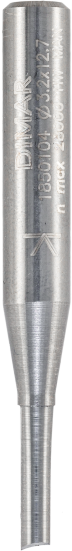 Фреза Dimar 1850104 пазовая O флейта для пластика D3,18x12,75 L50 хвостовик 6,35 зеркальная полировка (L1-50 мм, L2-12.75 мм, D1-3.18 мм, D2-6.35 мм)