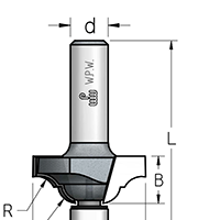 Фреза WPW RN03003 профиль эрмитаж R5 D31,8 B13 подшипник хвостовик 6