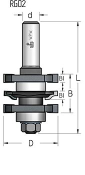 Фреза сменная WPW RGD5000 для комплекта RGD мебельный фасад D41 высота 6,3 глубина профиля 9,5