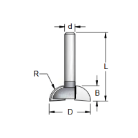 Фреза WPW RO10003 интегрированная ручка на пласти R9,5 D26 B9,5 хвостовик 6