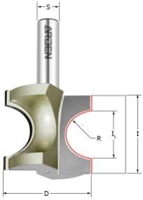 Фреза "бычий нос" (Катушка) Z=2 R=12.7 S=12 D=41.3x34.13 I1=25.4. L72 S=12 ARDEN 330271