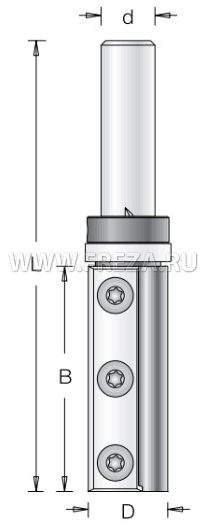 Фреза Dimar 1073915 копировальная D19x20 L61,5 Z2 сменные ножи хвостовик 8