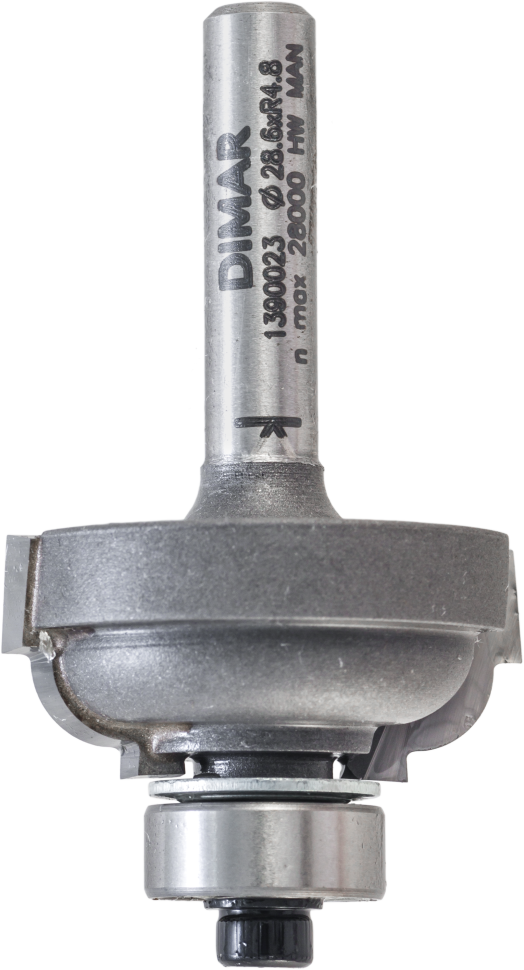 Фреза Dimar 1390023 фаска Париж R4,8 D28,6x12,7 L52 подшипник, хвостовик 6