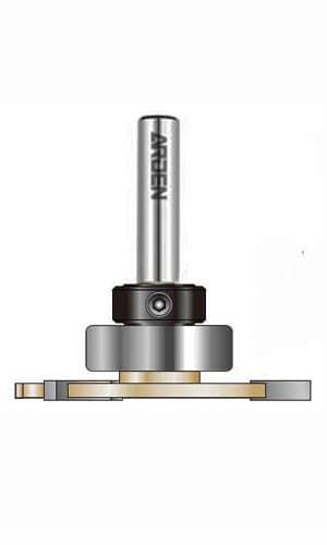Фреза пазовая дисковая по дереву D=47,6x4 Z=3 S=8 с державкой (верх. подш) ARDEN 704840A (L1-62 мм, L2-4 мм, D1-47.6 мм, D2-8 мм)