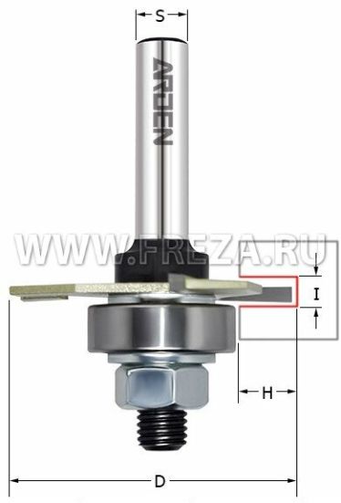 Фреза пазовая дисковая Z=3 S=8x32 D=47,6x5 ARDEN 704850A (L1-62 мм, L2-5 мм, D1-47.6 мм, D2-8 мм)