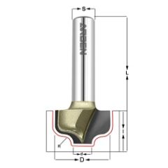 Фреза гусёк R=6.4 D=19x11x51 S=12 ARDEN 210271
