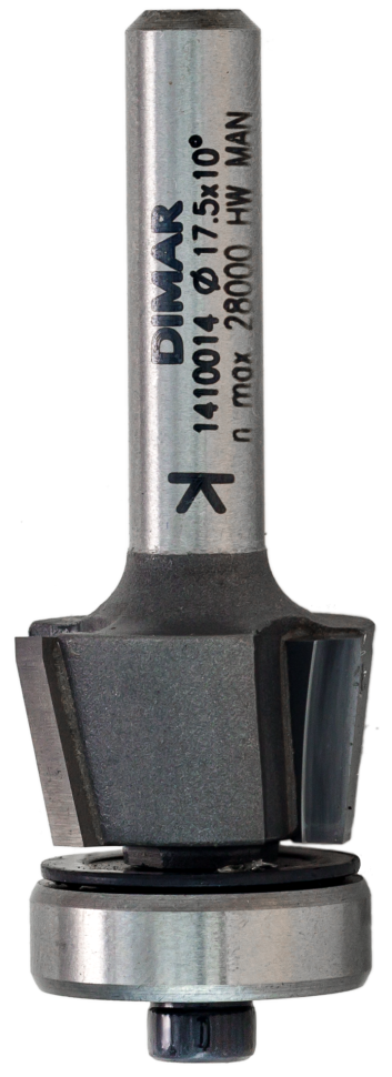 Фреза Dimar 1410013  фаска угловая для твердых материалов 10° D17,5x10 L49 Z3 подшипник, хвостовик 6