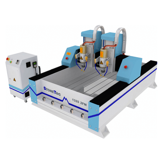 Фрезерный станок с ЧПУ StoneTec 1325 2FM — два шпинделя в режиме копирования для обработки камня
