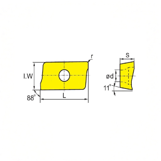 Пластина фрезерная WERGART APKT160416-MP VGP020  