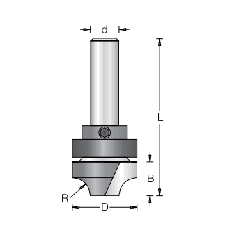 Фреза Dimar 1272043 радиусная V широкая R3 врезная D19,1x10 L51 хвостовик 6