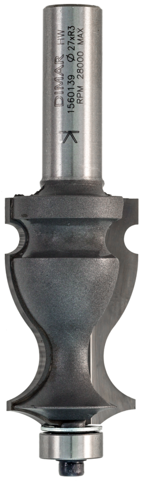 Фреза Dimar 1560139 плинтус Рим D27x45 L94 подшипник, хвостовик 12