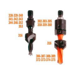 Зенкер для сверла TCT Z2 D=16 d=7 LH CMT 316.070.12