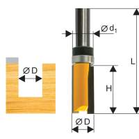 Фреза кромочная прямая ф12,7х26мм хв 8мм Энкор 10534
