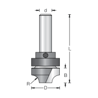 Фреза Dimar 1272063 радиусная V широкая R5 врезная D22x12 L55 хвостовик 6