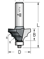 Фреза WPW RL06003 профиль розетка R5,5 D35 B17 подшипник хвостовик 6