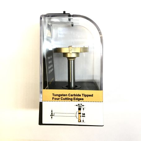 Фреза для выравнивания поверхности Z4 D=38x6.5x72 S=8 ARDEN 228802 (L1-72 мм, L2-6.7 мм, D1-38 мм, D2-8 мм)