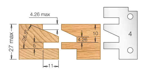 Нож Dimar 3108686 твердый сплав 40x26x2